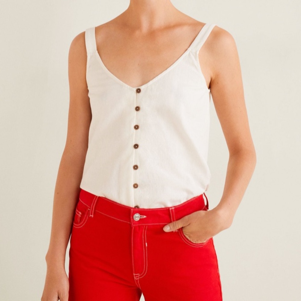 Buttoned crop top